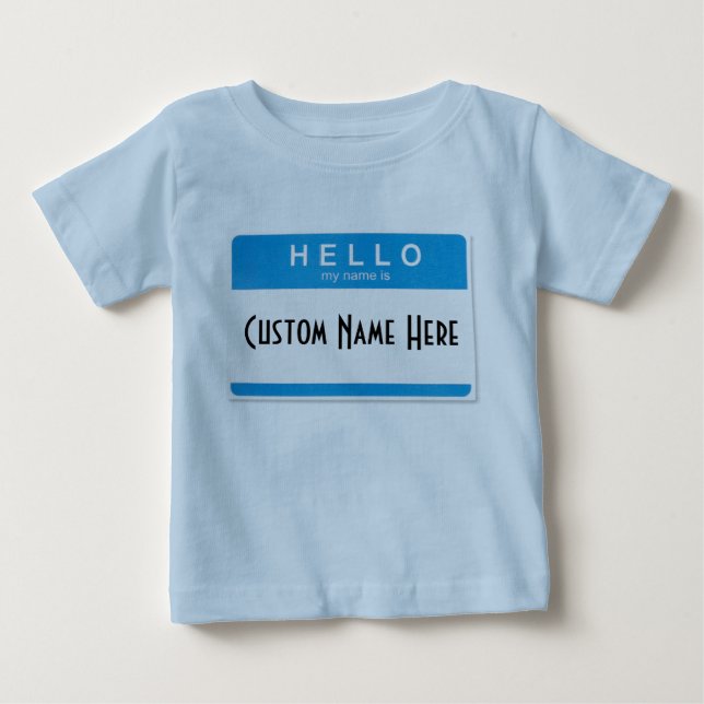 Camiseta De Bebé Hola mi nombre es (el personalizado) (Anverso)