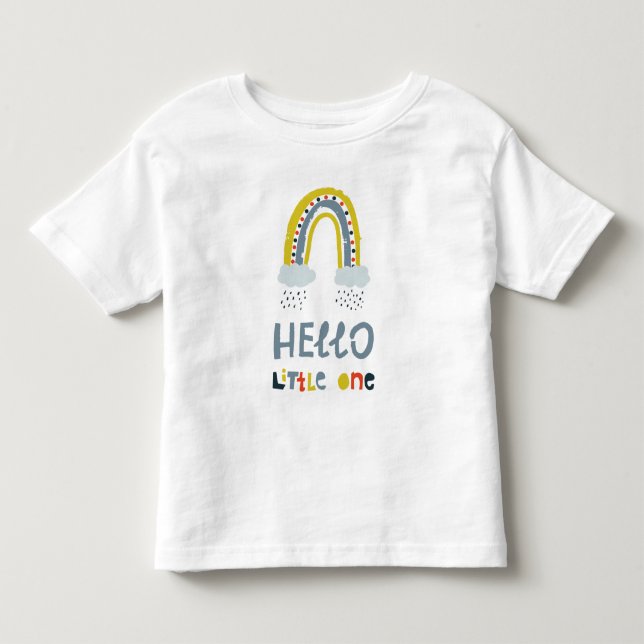 Camiseta De Bebé Hola mi pequeño arcoiris (Anverso)