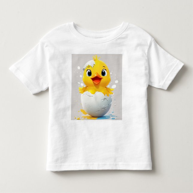 Camiseta De Bebé ¡Hola Mundo! Moda Chick Toddler T-Shirt (Anverso)