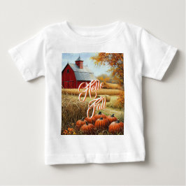 Camiseta De Bebé Hola otoño Día de Acción de Gracias Calabazas de g
