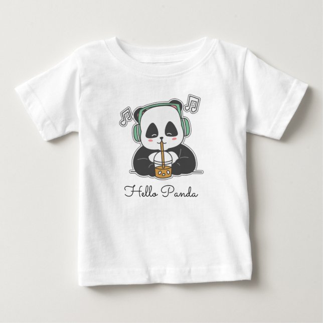 Camiseta De Bebé Hola panda (Anverso)