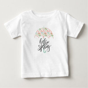 Camiseta De Bebé Hola Paraguas de Primavera