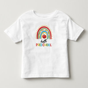 Camiseta De Bebé Hola Preescolar Pre Escuela Arcoíris Vuelta al Col