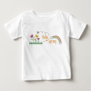 Camiseta De Bebé Hola Primavera