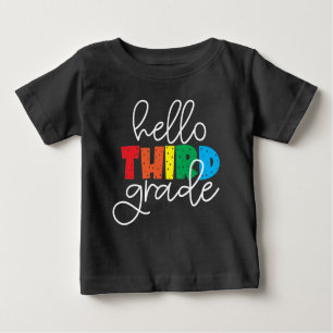 Camiseta De Bebé Hola profesor de tercer grado T-Shi de tercer grad