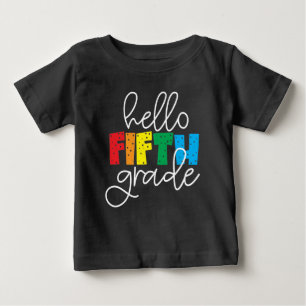 Camiseta De Bebé Hola, quinto grado - Diversión de vuelta a la escu