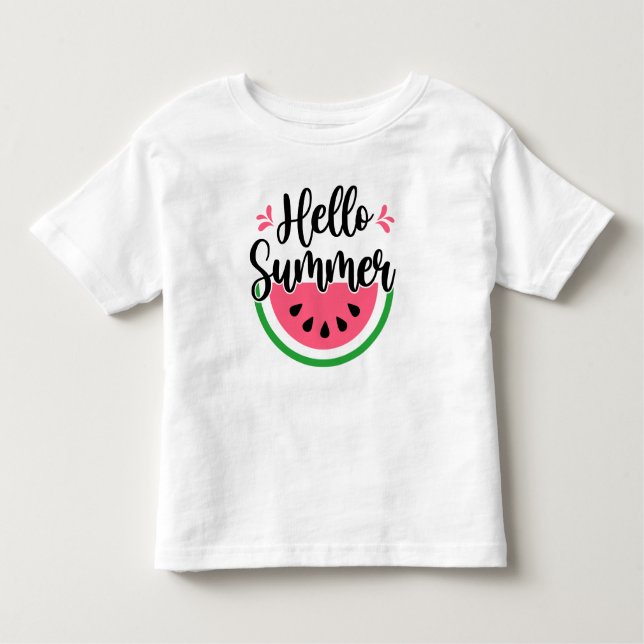 Camiseta De Bebé Hola sandía de verano (Anverso)