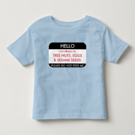 Camiseta De Bebé Hola soy alérgico a la alergia alimentaria