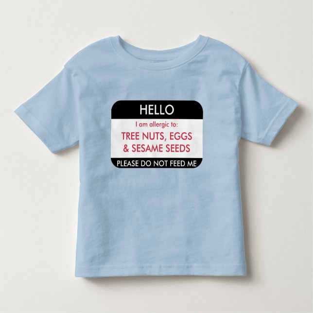 Camiseta De Bebé Hola soy alérgico a la alergia alimentaria (Anverso)