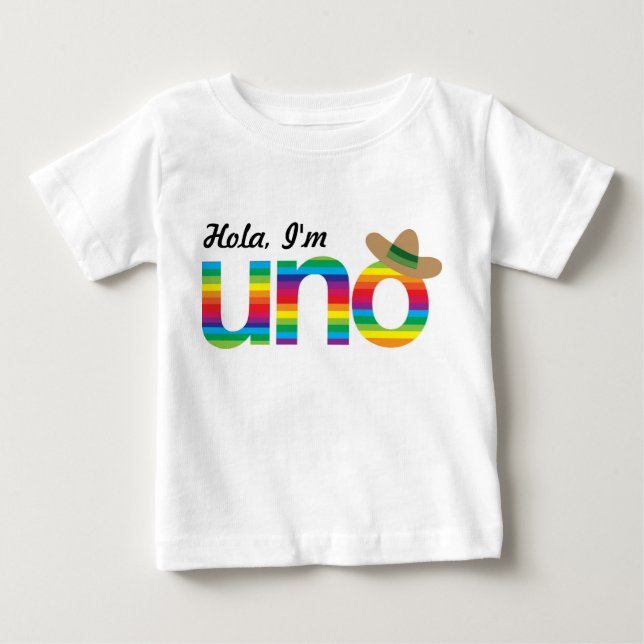 Camiseta De Bebé ¡Hola, soy UNO! (Anverso)