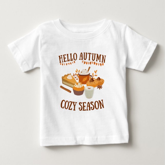 Camiseta De Bebé Hola Temporada Acogedora (Anverso)
