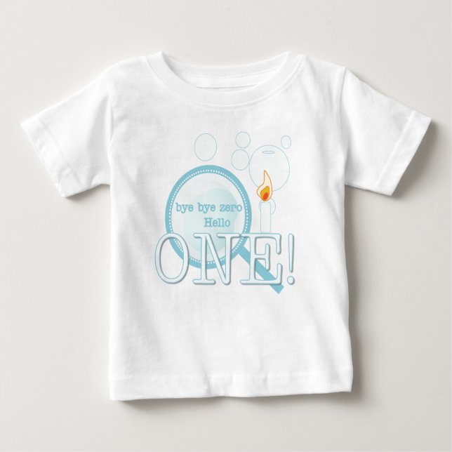Camiseta De Bebé Hola un primer cumpleaños (Anverso)