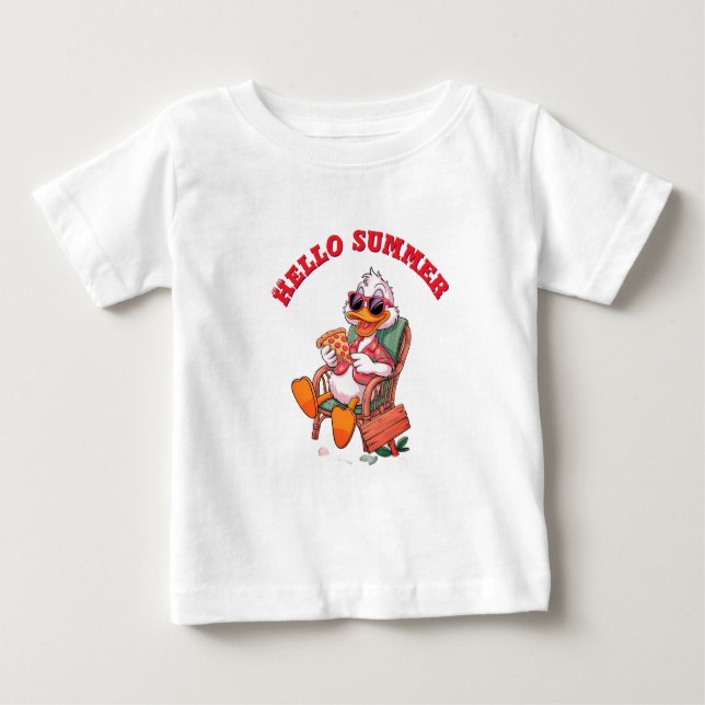 Camiseta De Bebé Hola verano (Anverso)