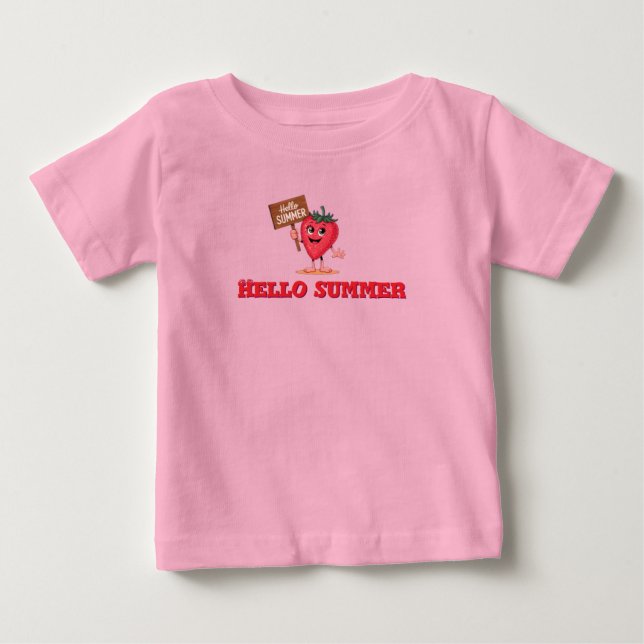 Camiseta De Bebé Hola verano (Anverso)