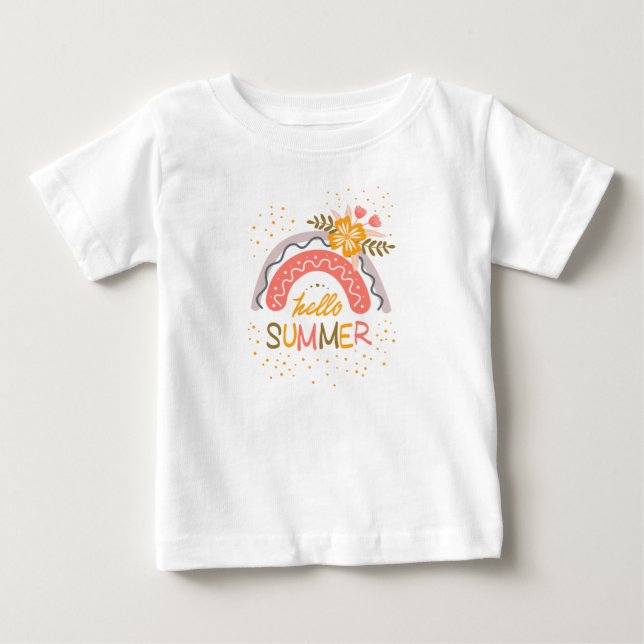 Camiseta De Bebé Hola verano (Anverso)