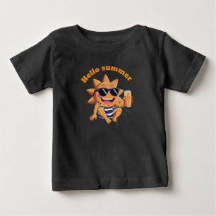 Camiseta De Bebé Hola, verano, traje de bebé
