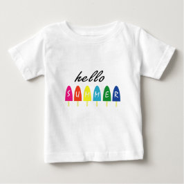 Camiseta De Bebé Hola verano vacaciones helado helado helado popsic