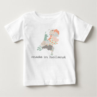 Camiseta De Bebé Holanda Mapa de la Provincia Estilo de Parche Geom