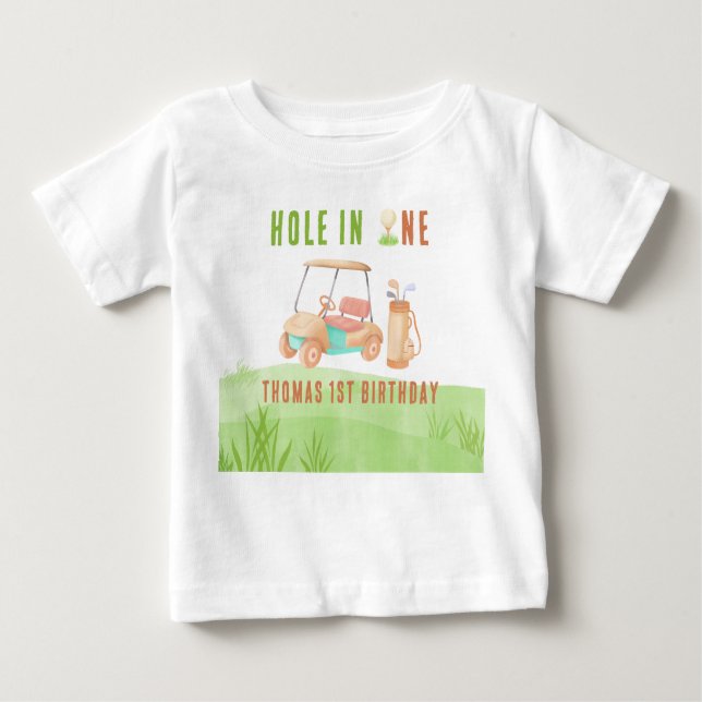 Camiseta De Bebé Hole In One First Birthday Party (Anverso)