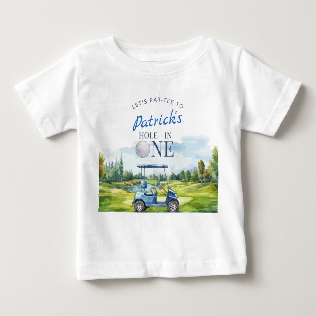 Camiseta De Bebé Hole In One Golf 1st Birthday  (Anverso)