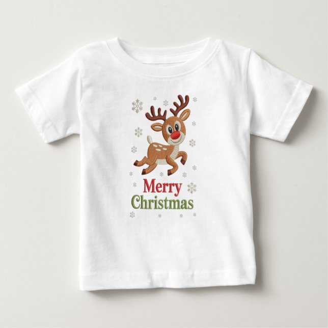 Camiseta De Bebé Holiday Elegant Soft Merry Christmas Party (Anverso)