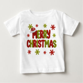 Camiseta De Bebé Holiday Elegant Soft Merry Christmas Party