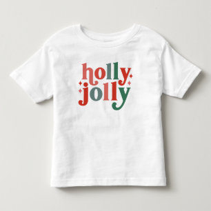Camiseta De Bebé Holly Jolly - Tipografía de vacaciones retro
