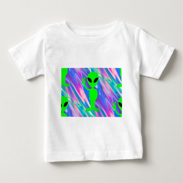 Camiseta De Bebé holograma alienígena (Anverso)