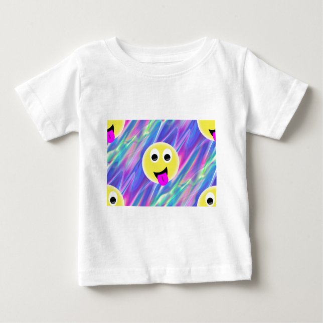 Camiseta De Bebé Holograma de emoji (Anverso)
