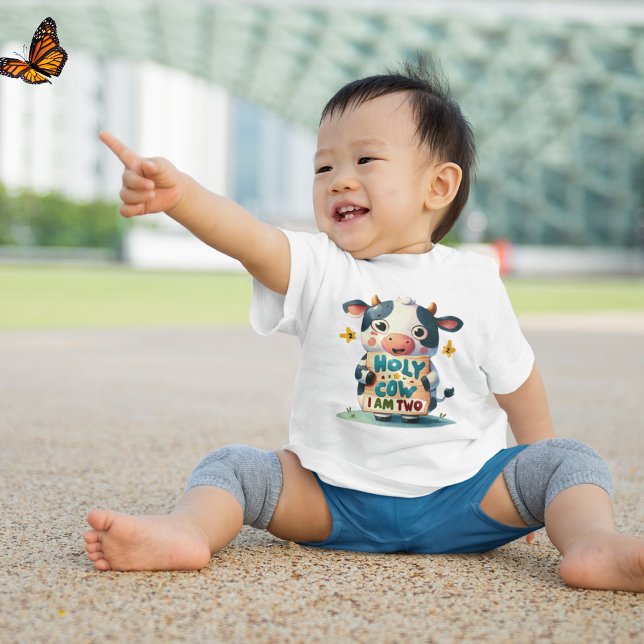 Camiseta De Bebé Holy Cow, I'm Two! (Subido por el creador)