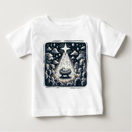 Camiseta De Bebé Holy Night Nativity: Contrast Art