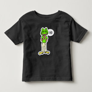 Camiseta De Bebé Hombre con cabeza de rana sonriente Arte de IA
