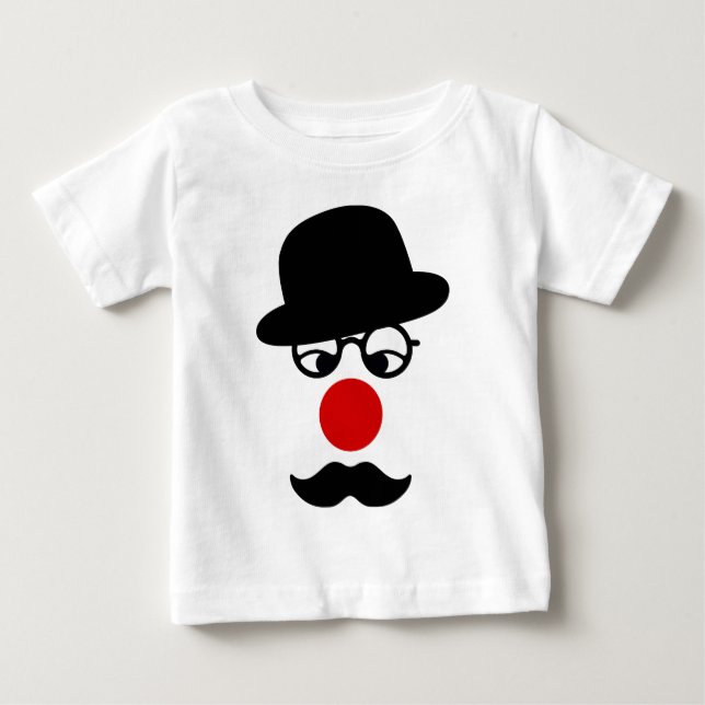 Camiseta De Bebé Hombre con Gorra y nariz de payaso (Anverso)