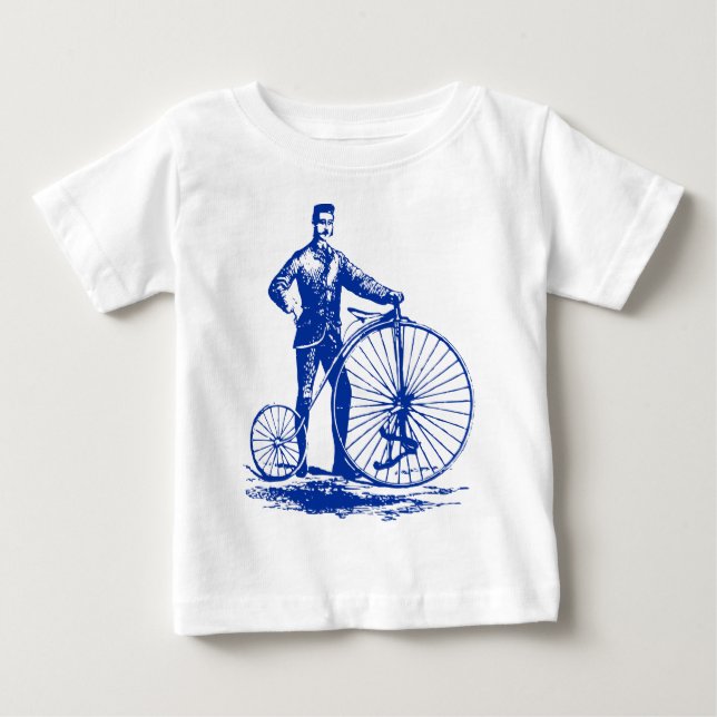 Camiseta De Bebé Hombre con Penny Farthing - Armada (Anverso)