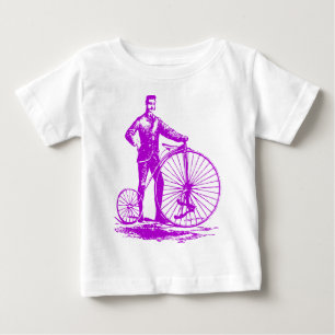 Camiseta De Bebé Hombre con Penny Farthing - Púrpura