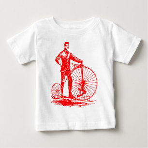 Camiseta De Bebé Hombre con Penny Farthing - Rojo