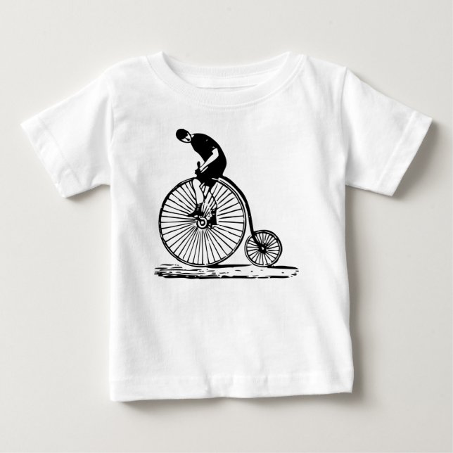 Camiseta De Bebé Hombre con un penny Farthing - Negro (Anverso)
