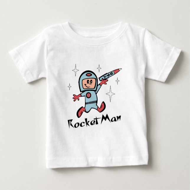 Camiseta De Bebé Hombre de cohete (Anverso)