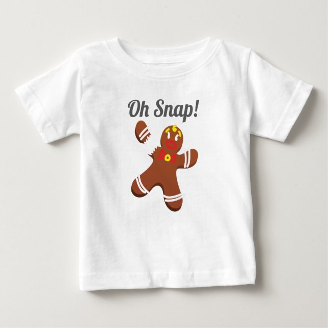 Camiseta De Bebé Hombre de Jengibre Divertido Oh Snap Regalo de Nav (Anverso)