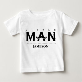 Camiseta De Bebé Hombre Divertido Pequeño Bigote De Nombre Personal