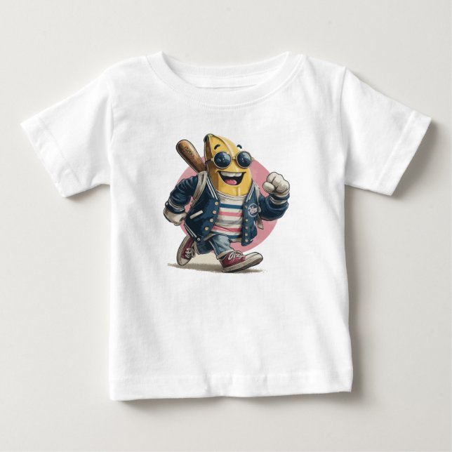 Camiseta De Bebé Hombre Plátano: Descubre el Poder (Anverso)