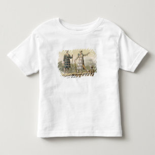Camiseta De Bebé Hombre y mujer de Alaska (grabado de colores)