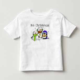 Camiseta De Bebé Hombres de nieve y pingüinos son Navidades