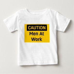 Camiseta De Bebé Hombres de precaución en el trabajo