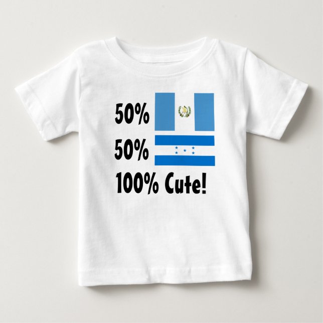 Camiseta De Bebé Honduran del guatemalteco el 50% del 50% el 100% (Anverso)