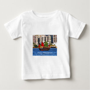 Camiseta De Bebé Hong Kong Sampan La Perla de Oriente