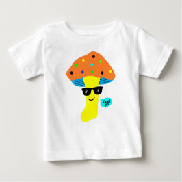 Camiseta De Bebé hongo lindo más fresco con gafas