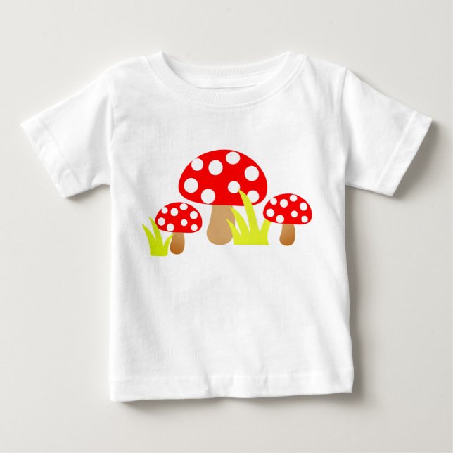 Camiseta De Bebé Hongos, setas, planta (Anverso)