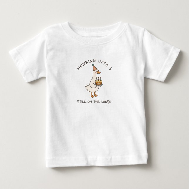 Camiseta De Bebé Honking Into Birthday Goose Funny Custom Age (Anverso)