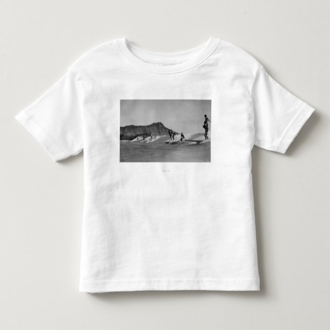 Camiseta De Bebé Honolulu, Hawaii - personas que practica surf de (Anverso)